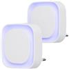 YUNLEX Presa di Luce Notturna con Sensore Crepuscolare, 3 livelli di luminosità regolabile per Camera dei Bambini, Bagno, Corridoio, Cucina, Scale, Blu