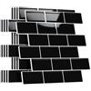 Yoillione Piastrelle Adesive Cucina, Nero Paraschizzi Cucina Mattonelle Adesive Bagno, Mattonelle Decorative 3D per Parete, 30x30 cm, 5 Pezzi