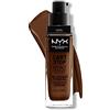 NYX Professional Makeup Fondotinta, Can't Stop Won't Stop Full Coverage Foundation, Lunga tenuta, Waterproof, Finish Matte, Tonalità: Deep walnut