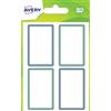 AVERY - Confezione da 24 etichette scolastiche a righe blu e verdi, formato 3,6 x 5,6 cm