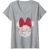 Disney Mickey And Friends Minnie Mouse Floral Fill Maglietta con Collo a V