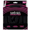 Ernie Ball, Cavo a spirale per strumenti, dritto / dritto, 9,14 m, nero