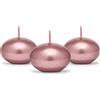 PartyDeco P&D SDMET40-019R-OP - 50 Candele galleggianti Decorative Rosa Oro metellic 4 cm