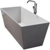 Vasca da bagno como bianco lucido, 157x71x56 cm