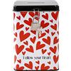 I-TOTAL® - Salvadanaio Divertente con Lucchetto e Chiavi/Portamonete in Metallo con Chiusura - Idea Regalo (FOLLOW YOUR HEART)