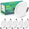 Tailcas Faretti LED da Incasso per Cartongesso, 6 × 5W 450 Lumen Luci Ultrasottili da Soffitto Ø68mm - 90mm, Bianco Naturale 4000K Faretti LED da Incasso IP44 25mm, AC 220-240V Angolo a Fascio 120°