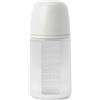 Suavinex, Biberon con bottiglia in silicone da 240 ml, con tettarella fisiologica SX Pro in silicone, con valvola anticolica, Biberon a flusso medio (M). Per bambini +3 mesi. Colour Essence, Grigio