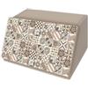 Lupia Portapane, Contenitore per Cibo Secco con decoro TILES VINTAGE in legno Vintage 30x40x20 cm
