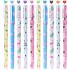 OFFCUP Penne Gel Colorate, 10Pcs penne a inchiostro gel colorato, Set Cancelleria Scuola, Penna a Sfera per Colorare Libri da Disegno, Scrittura, Graffitti, Libri da schizzi, Diario