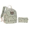 LÄSSIG Zaino per bambini con fascia toracica Zaino asilo 27 cm, 6,5 litri, 3 anni/Mini Backpack Happy Prints oliva