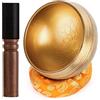 OZCHIN Set di campane tibetane - 100% martellate a mano in Nepal per meditazione, yoga, chakra, accessori per meditazione, regali unici per donne, uomini (9,5 cm)