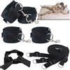 lineno Set Bondage SM Sesso Letto Vincoli con Morsetti per Capezzoli e Maschera per gli Occhi Manette Manette per Piedi Set Letto Giocattoli del Sesso per Principianti e Coppie