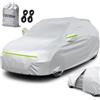 Favoto Telo Copriauto Felpato Invernale Impermeabile Telo per Auto da Esterno per Crossover/Full Size/Mid-Size SUV, Realizzato in PEVA+Cotone con Zip Laterale, Anti Acqua Polvere Neve Sole Freddo