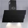 Gurari 267 cappa aspirante 60 cm vetro nero tubo flessibile, 1000 m3/h, telecomando, cappa da parete, cappa aspirante, cappa di scarico, cappa di ventilazione