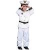Dress Up America Costume Da Ammiraglio Della Marina - Uniforme Bianca Da Capitano Di Nave Per Bambini - Set Costume Da Capitano Di Barca Per Ragazzi E Ragazze