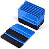 Ehdis® [10PCS di Alta qualità in Feltro Bordo seccatoio 4 Pollici per l'automobile del Vinile della Decalcomania ruspa applicatore Strumento con Bordo del Tessuto di Feltro Nero - Blu PP Raschietto