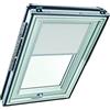 Roto Tenda Plissettata Originale ZFA - Guida Argento - Veneziana per Finestre per Tetti delle Serie Designo R6/R8, i8 e Classic 64/84 - Dimensioni 134/078 | 13/07 - Colore del Tessuto Bianco