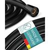 Engelbach® Tubo Doccia Flessibile 1,6m - Doppia Protezione Antitorsione - Plastica Nero Opaco, Attacco Universale ½ - Flessibile, Resistente, Made in Germany