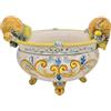 CERAMICHE CALTAGIRONE Centrotavola ceramica siciliana Caltagirone Giallo Frutta L. 39 cm