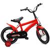 Futchoy Bicicletta per bambini, da 14 pollici, per bambini, con ruota ausiliaria resistente all'usura (rosso)