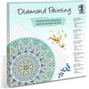 Ursus 43520005F - Diamond Painting Mandala Set 5, set artigianale con tela e pietre nei toni dell'azzurro, del tortora e del bianco