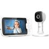 Hubble Connected Nursery Pal Cloud Baby Monitor Video e Audio, Schermo da 5 pollici, luce notturna, visione notturna, conversazione bidirezionale, sensore di temperatura ambiente e app per smartphone