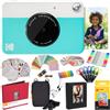 KODAK Printomatic Fotocamera istantanea (Blu) Pacchetto all-Inclusive + Carta Fotografica Zink (20 Fogli) e Molto Altro