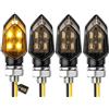 EXLECO Moto Indicatori di Direzione 4 Pcs 12V 5 LEDs Universali per la Maggior Parte di Motocicletta Scooter