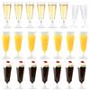 Lsydgn Flute Plastica Monouso, Flute da Champagne Trasparente 20 Pezzi,Bicchieri da Vino per Feste 150ml,Bicchiere da Champagne per Matrimonio Feste di Anniversario Giardino,(6 x 16cm)
