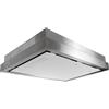 GURARI Cappa da soffitto GCH C 343 IS 120 WH PRIME da incasso cappa aspirante 90 cm - Motore EBM 1000 m³/h - Cappa di ricircolo in acciaio inox vetro bianco - Ionizzazione - Touch Control -