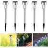 LEDGLE Lampade Solari Giardino LED Faretti Esterno da Terra Illuminazione Pathway Luci IP44 Impermeabile per Prato, 5 Pezz