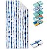 Fit-Flip Telo Mare microfibra - leggero, fine e ad asciugatura rapida - asciugamano microfibra grande - teli antisabbia da spiaggia - 100% riciclato - Batik Stripes 160x90cm
