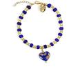 Venetiaurum - Bracciale con Cuore Pendene in Vetro Originale di Murano e Argento 925 - Gioiello made in Italy certificato