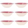 Quid Set 6 ciotole per zuppa in ceramica gres | piatti fondi peoni 18 cm, standard