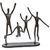 Casablanca modernes Design Casablanca Design Skulptur Jumping Gußeisen brüniert 22 cm Familie Freude Figur Deko 74572