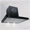Gurari 462 Prime cappa aspirante da 60 cm in acciaio inox nero e vetro 1000 m³/h, molto assorbente, 3 livelli, controllo touch, telecomando,cappa aspirante