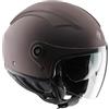 Tucano Urbano casco demi jet unisex EL'TOP. Casco moto in policarbonato, casco scooter all seasons con doppia visiera e copri-aerazione Dynamic Flow. Casco omologato ECE 22.05 bronzo opaco Tg. XL