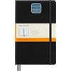 Moleskine Classic Notebook Expanded, Taccuino a Righe, Copertina Rigida e Chiusura Elastica, Formato Large 13 x 21 cm, Colore Nero, 400 Pagine