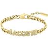 Lacoste Braccialetto a Catena da Donna Collezione SCRIPT in Oro Giallo con Cristalli - 2040063