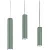 L+ Lampadario cucina moderno, Faretto led soffitto, in metallo, forma cilindro, GU10, da Soffitto, H40cm, diametro 6cm (Verde Iceberg, H40 cm)