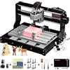 SainSmart Genmitsu CNC 3018-PRO - Kit di fresatura/incisione, controllo GRBL, 3 assi per la lavorazione di acrilico, PVC, legno, alluminio morbido, area di lavoro 300 mm x 180 mm x 45 mm