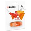 Emtec - Memoria Usb 2.0 - Arancione - ECMMD4GC410 - 4GB (unità vendita 1 pz.)