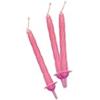 BIG PARTY Candeline con supporto - H 8 cm - rosa - Big Party - conf. 12 pezzi (unità vendita 1 pz.)