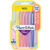 PAPERMATE Pennarello Flair Nylon - punta feltro - 1,10mm - colori assortiti Pastel - Papermate - conf. 6 pezzi (unità vendita 1 pz.)