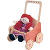 Dida - Passeggino per Bambole Natura in Legno, Carrozzina per Bambole Grandi fino a 50 cm, Giochi Educativi di Ruolo per Bambini dai 2 ai 4 Anni, Ideale per lo Sviluppo Creativo