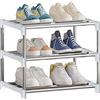 NIAWECAN - Piccola scarpiera, scarpiera impilabile a 3 livelli, organizer porta scarpe leggero, scaffale stretto e robusto per scarpe da mettere nell'ingresso, nel corridoio e nell'armadio