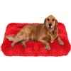 ping bu Morbido letto in peluche per cani medio, materasso extra large lavabile, soffice cuscino per cani calmante tappetino per cani (S-42 x 35 cm, rosso)