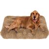 ping bu Morbido letto in peluche per cani medio, materasso extra large lavabile, soffice cuscino per cani calmante tappetino per cani (S-42 x 35 cm, marrone)