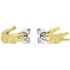 Lacoste Orecchini a perno da donna Collezione CROCODILE disponibile in diversi colori e con cristalli Yellow Gold Taglia unica