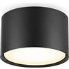 BOYIR Faretti LED Soffitto 6W 560LM Faretti da Soffitto 4000K Luce Naturale Plafoniera led Soffitto Ø84x50mm Lampada da Soffitto in Alluminio per salone corridoio cucina salotto, Nero